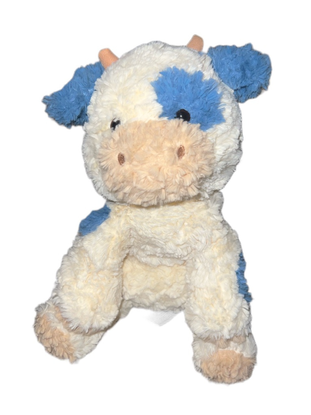 Gund Cozys Cow Cream/Blue 11" Plush Stuffed Animal Toy 6064472